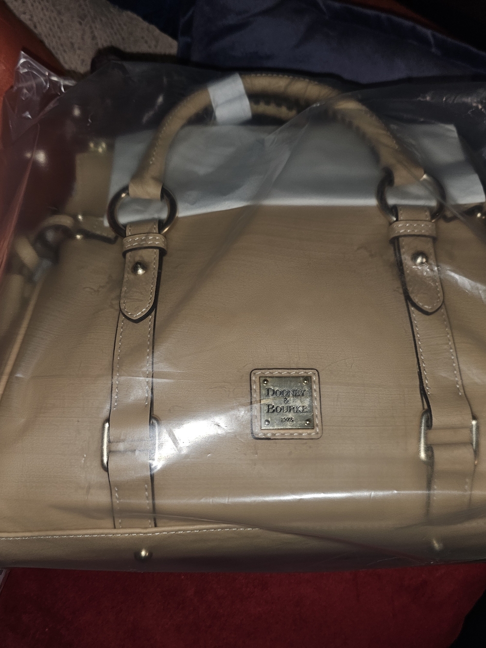 Dooney & Bourke Penrose  Leather Satchel with Gold Hardware